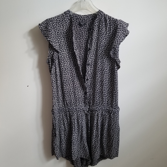 Rails Ellie petals romper floral black white sz M - Picture 4 of 7